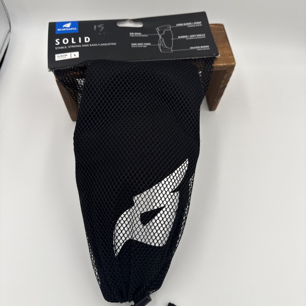 Bluegrass Solid Elbow Pads Black Large | Two-Layer Impact Protection with &