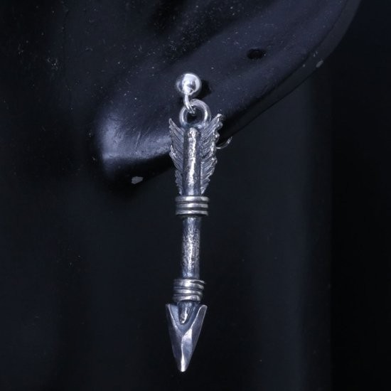 RYU-ZU Nama-Ya Stud Earring (Single) Oxidized Sterling Silver 925