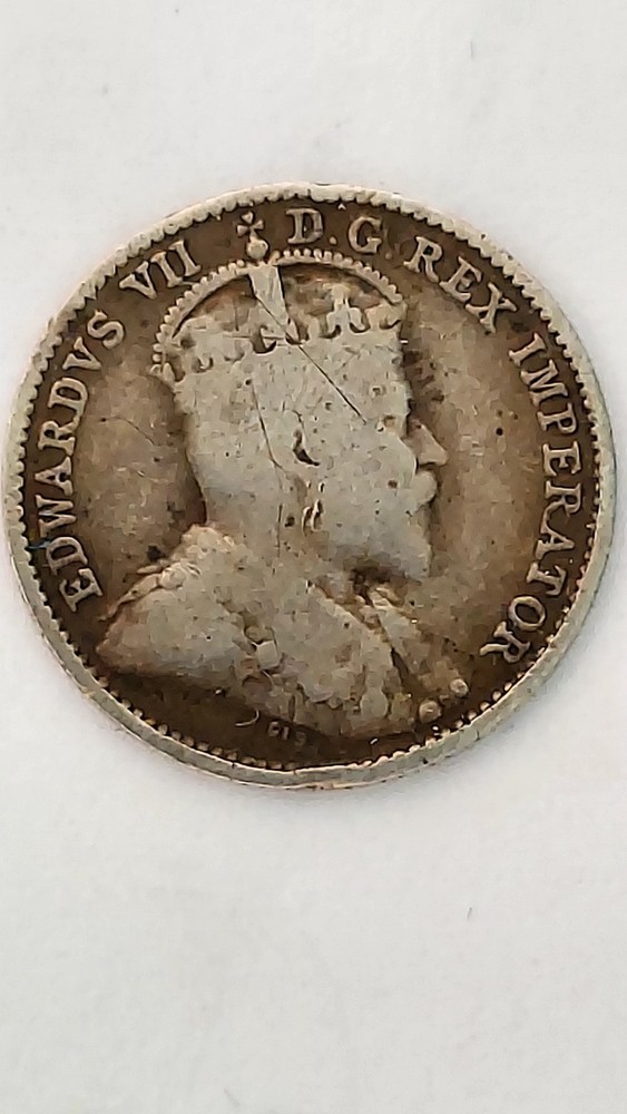 1909 Canada 5 Cent Silver, .925 Silver