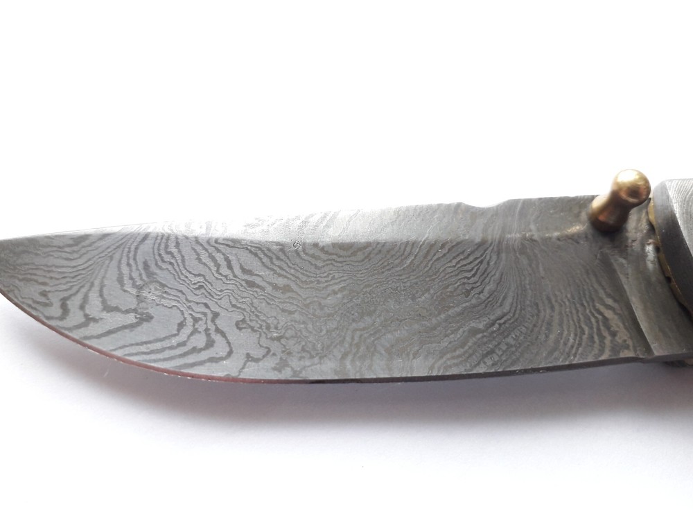 Handmade Folding Knife Damascus Steel