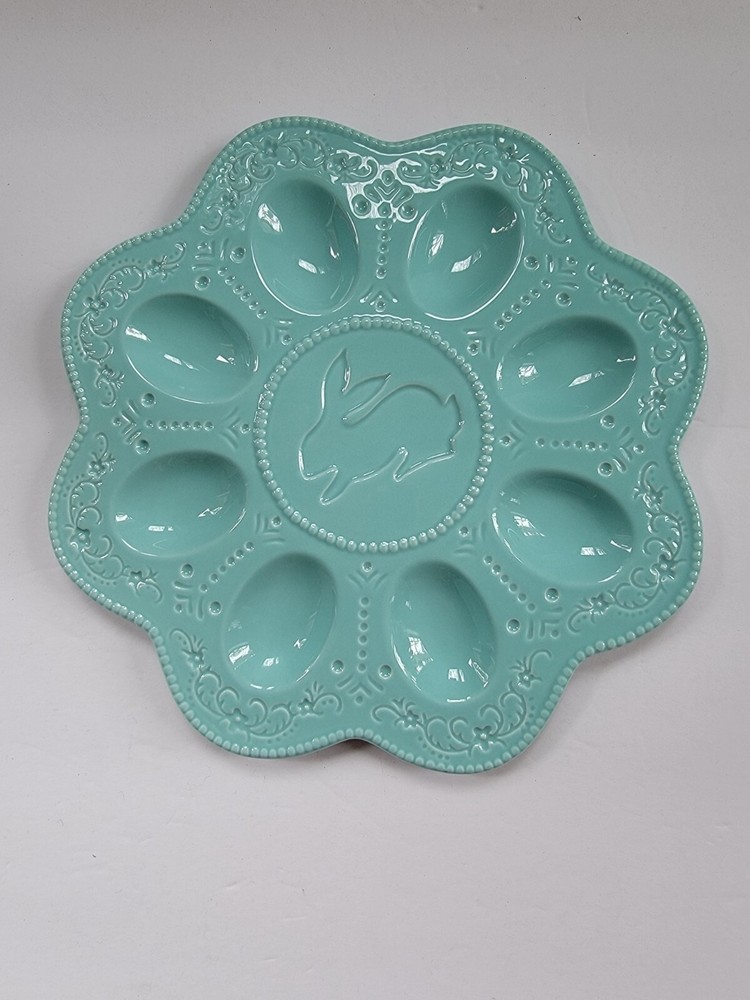 Grace's Teaware 11 Inch Blue Egg Platter