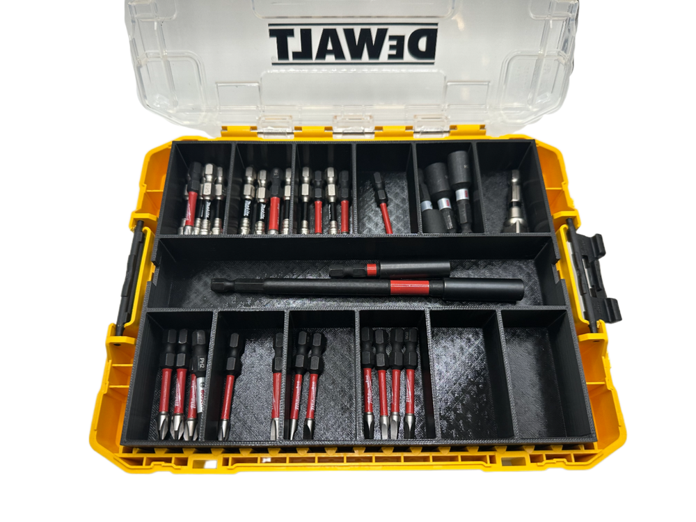Impact bit holder insert for DEWALT Medium ToughCase (13 compartment)
