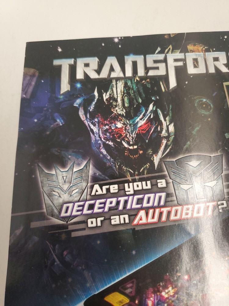 Transformers Flyer/Brochure Ad Stern Pinball Machine Art Artwork