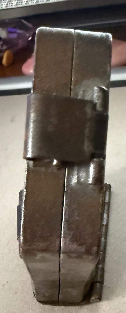 Antique Chocolate Candy Mold Rabbit Double Hinged Large Easter Bunny 4"
