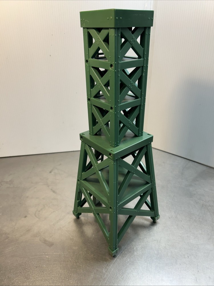 Used Green Plastic Train Track Tower,