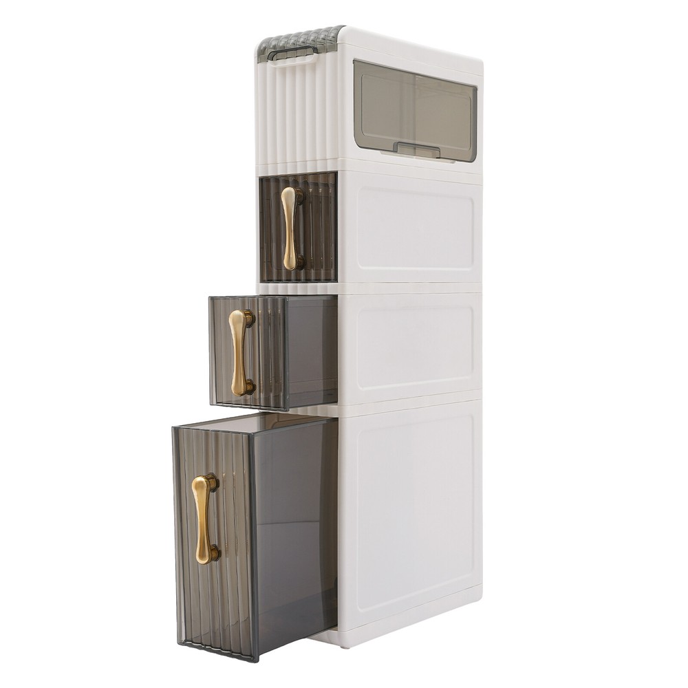 Stylish Bathroom Floor Cabinet with Large Capacity & Space-Saving Design