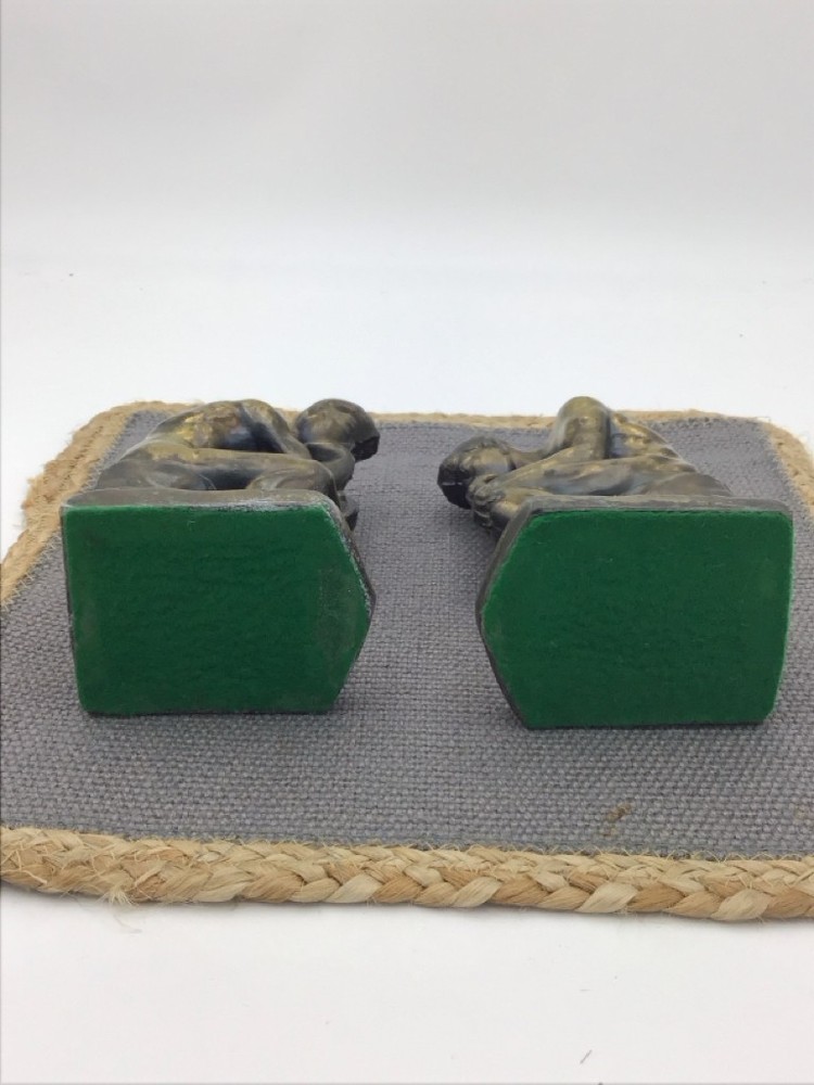 Vintage Brass "The Thinker" Bookends