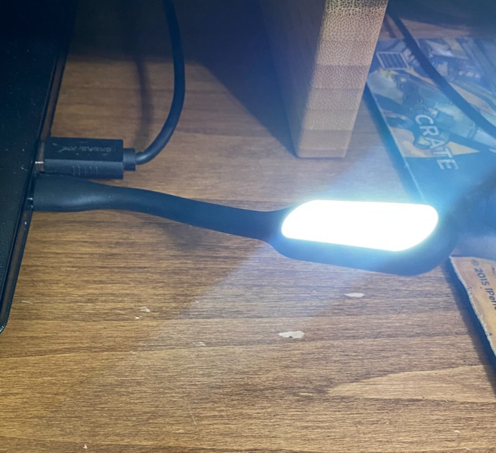 USB LED Light Clear Light Stick Colored Black Open Box Used