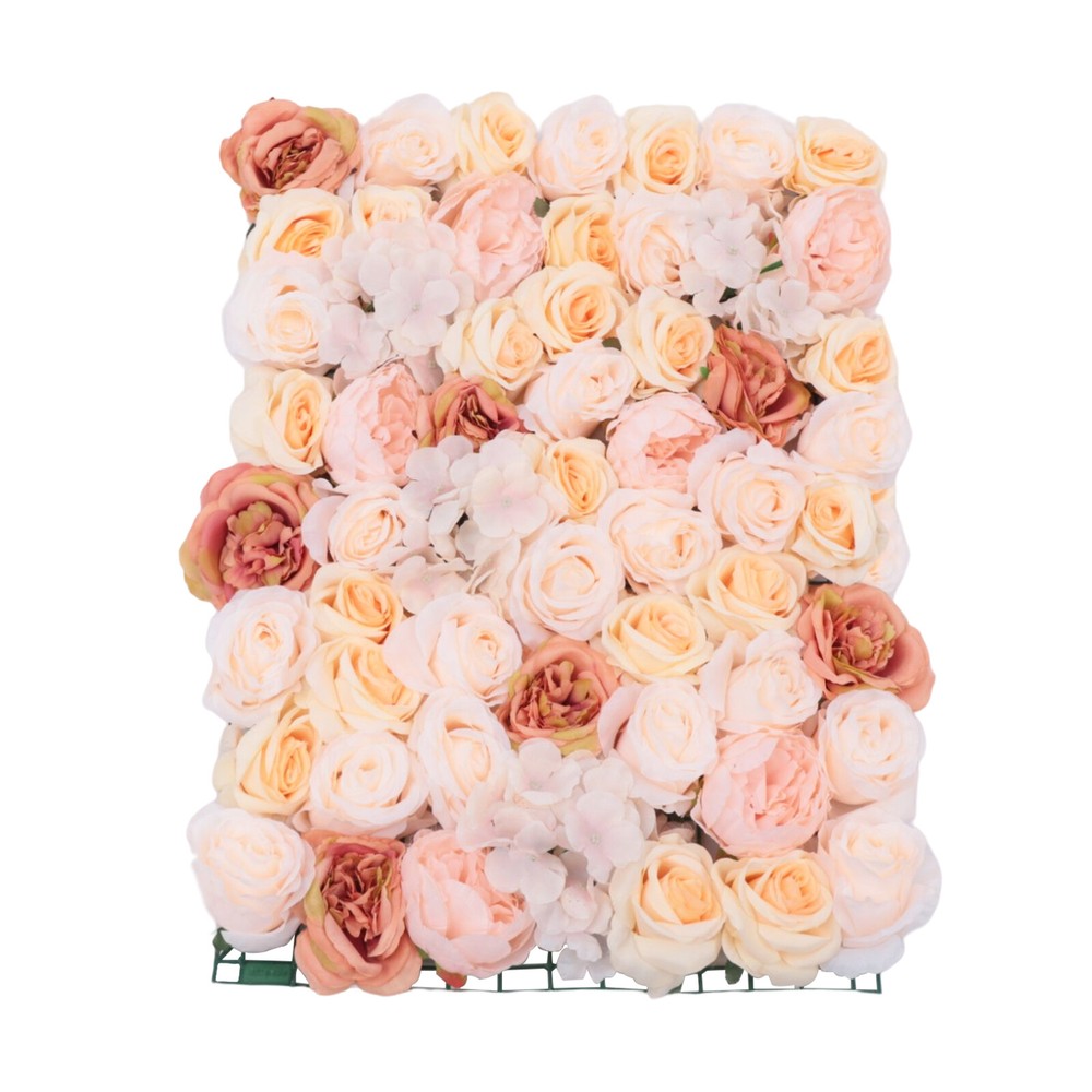 4Pcs Banquet Wedding Party Artificial Flower Silk Hydrangea Wall Panel Decor