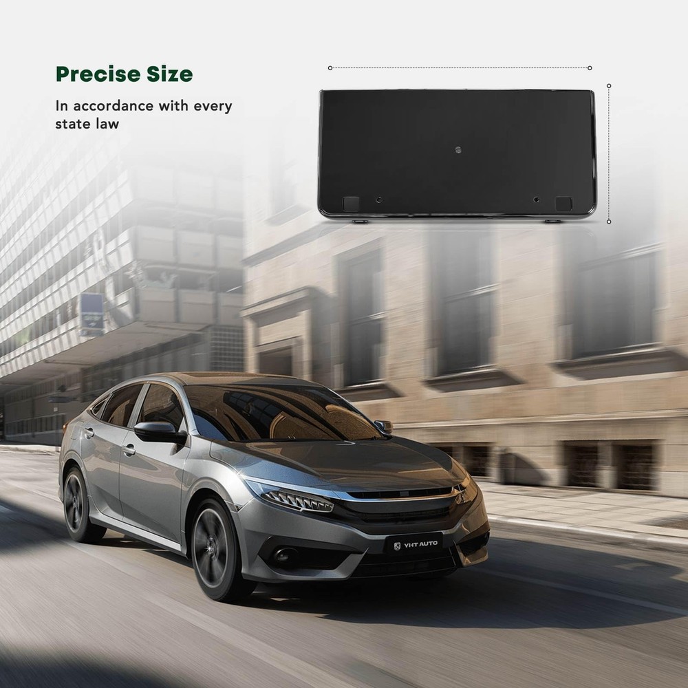 Front License Plate Frame w/Hardware for A3 Series 2015-2016 Plastic Black