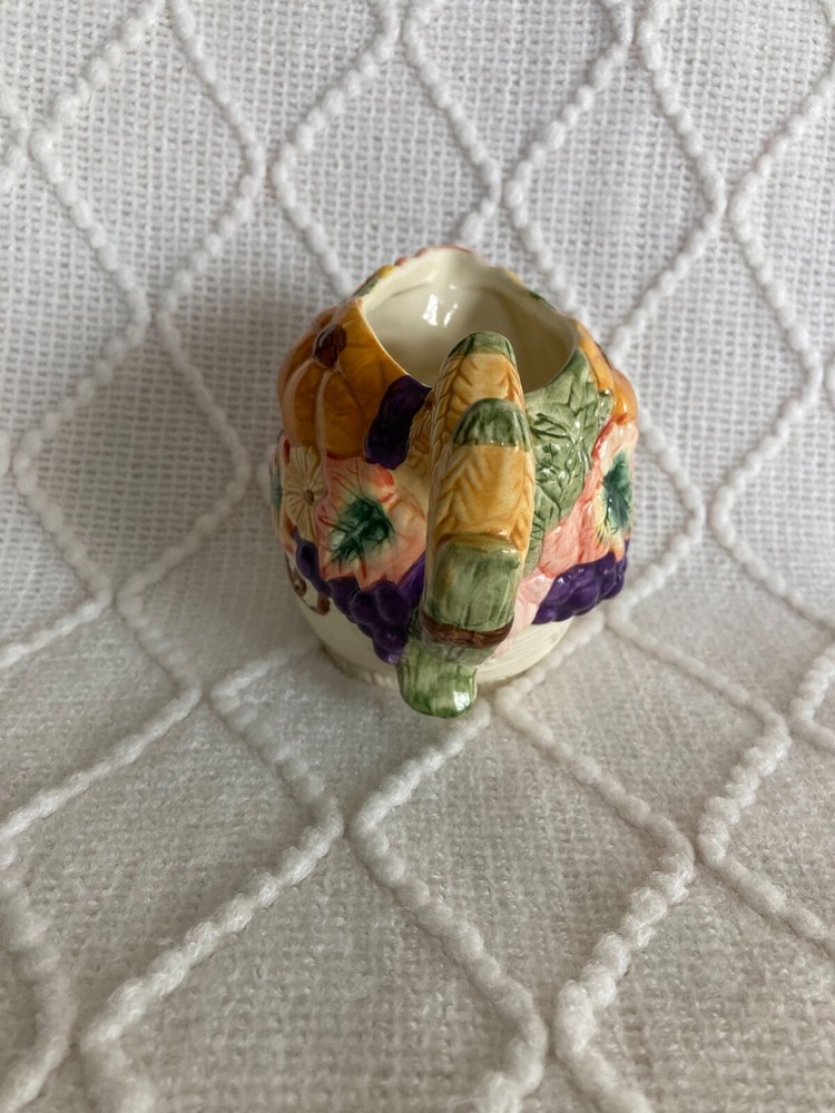 Long Rich Bountiful Harvest Pottery Creamer