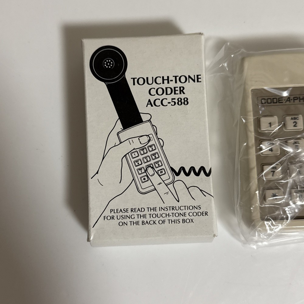 Touch-Tone Coder ACC-588 Code-A-Phone Covert Rotary Phones Dialpad Vintage NOS