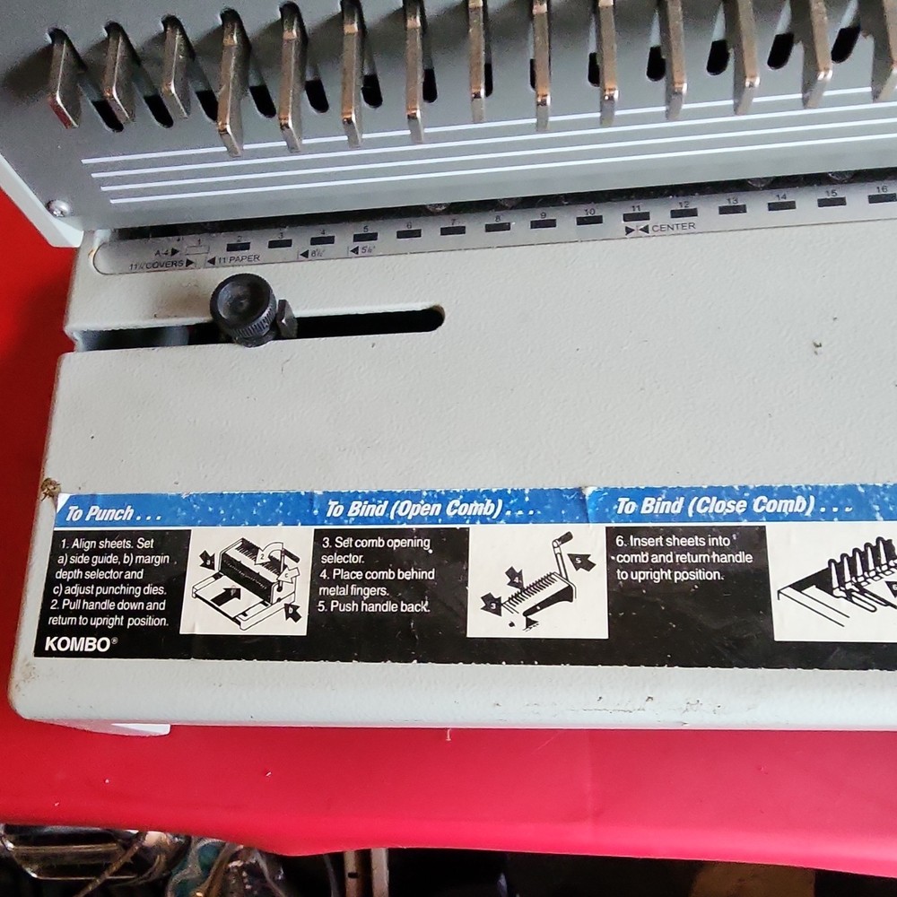 Ibico Kombo Comb Binding Machine Office Model Kombo MPN Kombo