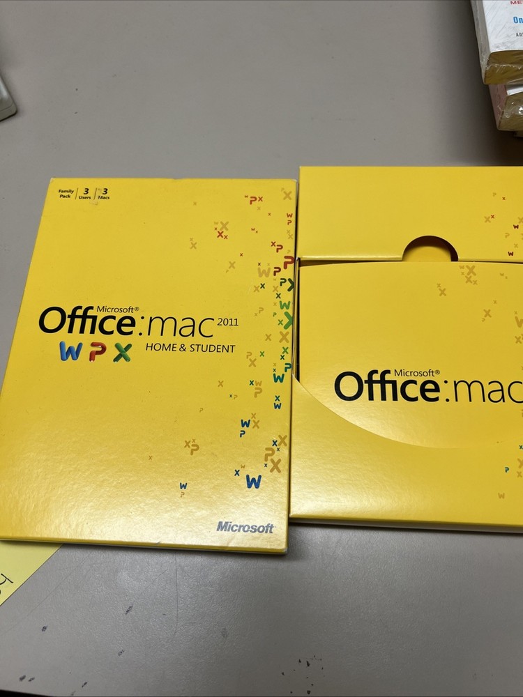 MS Microsoft Office MAC 2011 Home and Student Disc & Box With Product Key