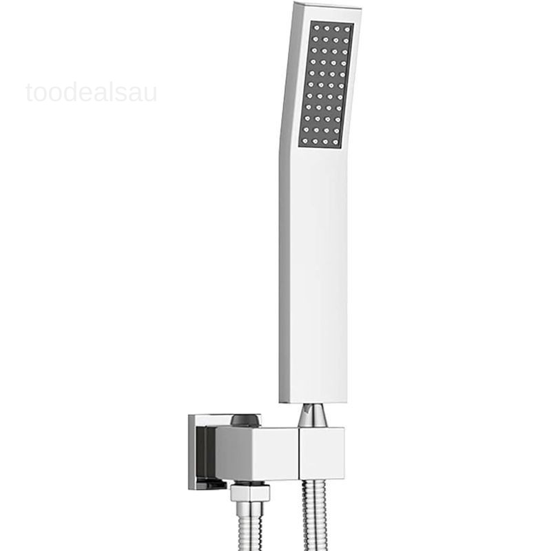 Chrome Shower Wand, Handheld Head with Long Hose, Brass Premium