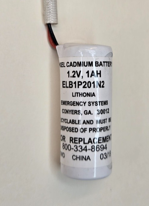 LITHONIA ELB1P201N2 EXIT LIGHT BATTERY