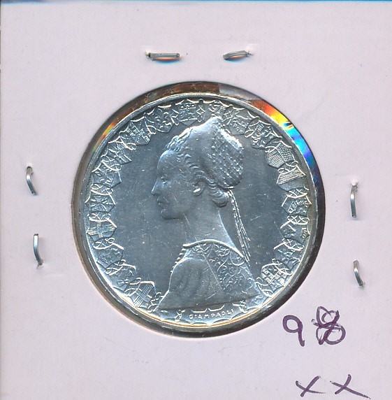 ITALY - 500 LIRE - SILVER - 1958 - SHIPS - #3347