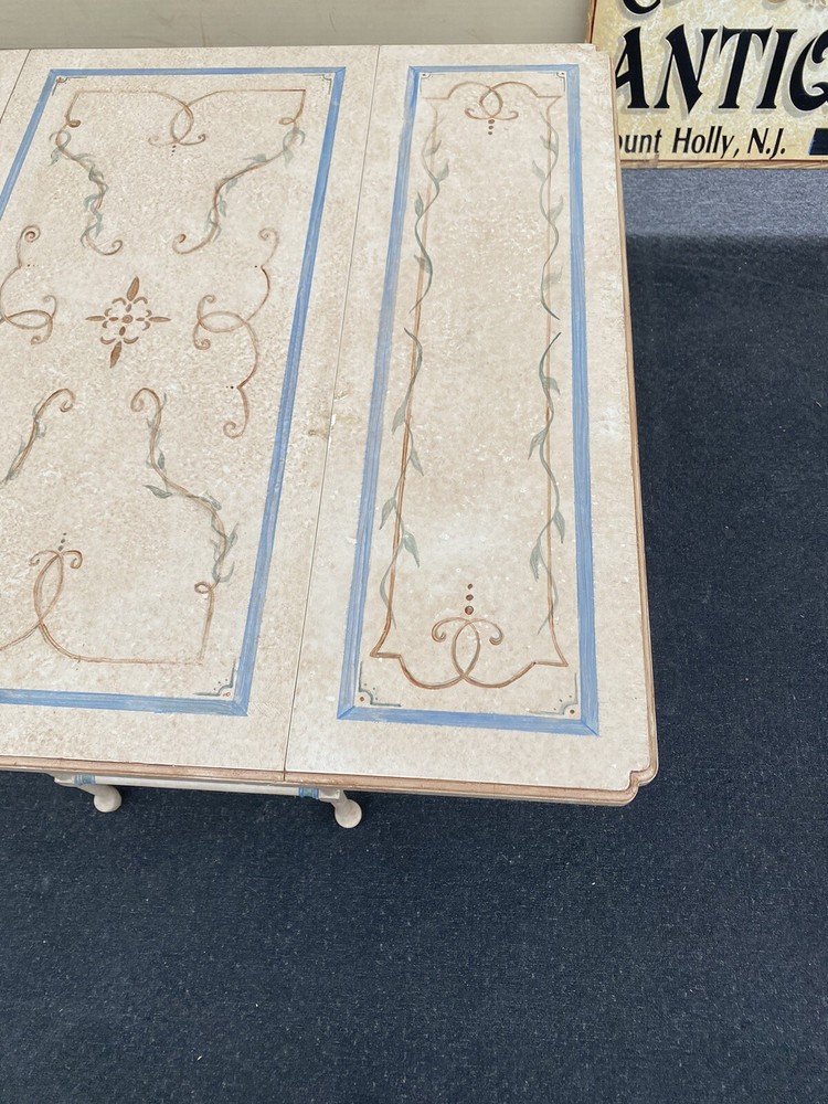 66040 Hand Painted Drop Leaf Coffee / End Table Stand