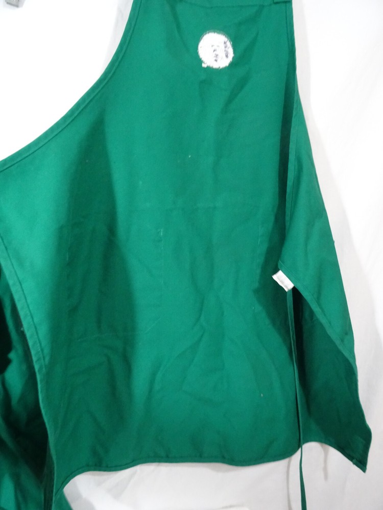 Starbucks Green Apron 33" x 27" double front pockets 2 pieces