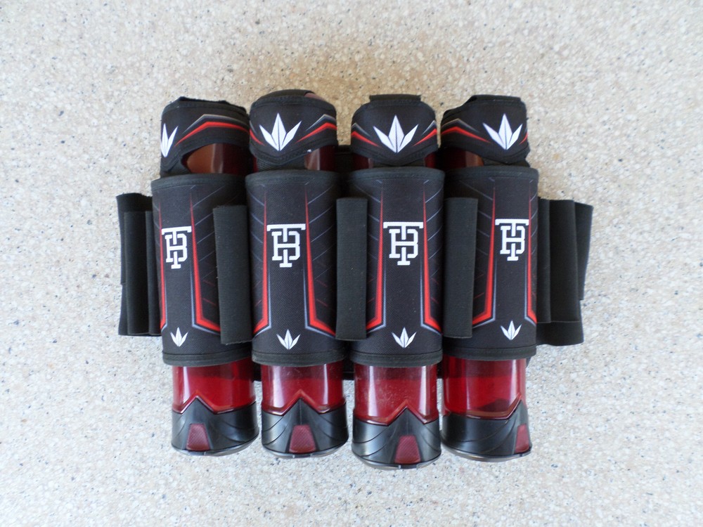 Bunkerkings Paintball Waist Pack - 4 + 4 Pack Pod - Black