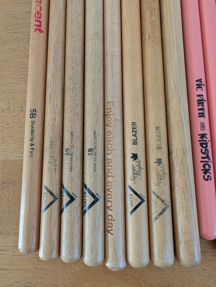 Drumsticks bundle Vic Firth, Vater & Others. Mixed - Practice