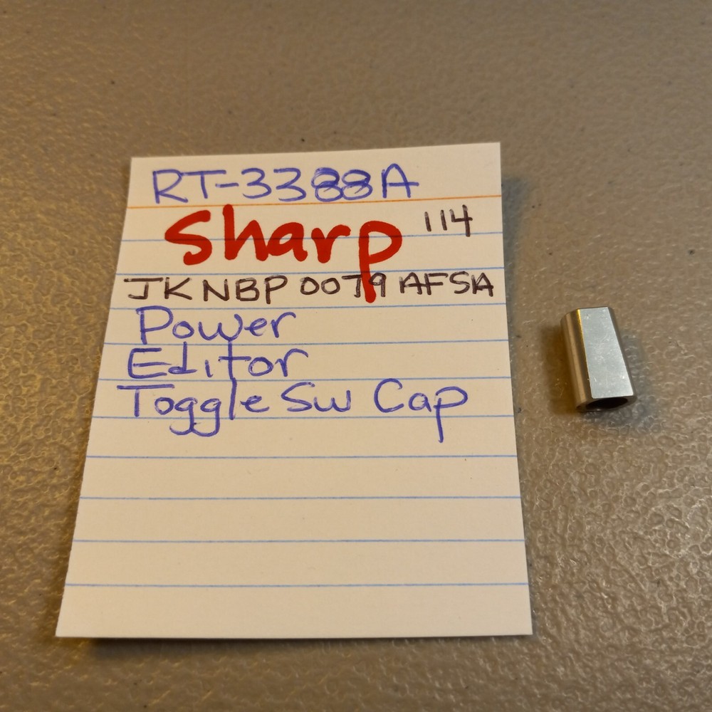 📈 SHARP 🤩 JKNBP0079AFSA TOGGLE SWITCH CAP POWER EDIT 🤩 RT-3388A CASSETTE DECK