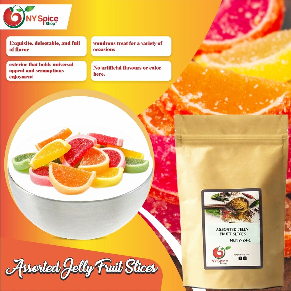 Christmas Assorted Gourmet Fruit Slices Chewy and Soft Gummy Fruit Slices