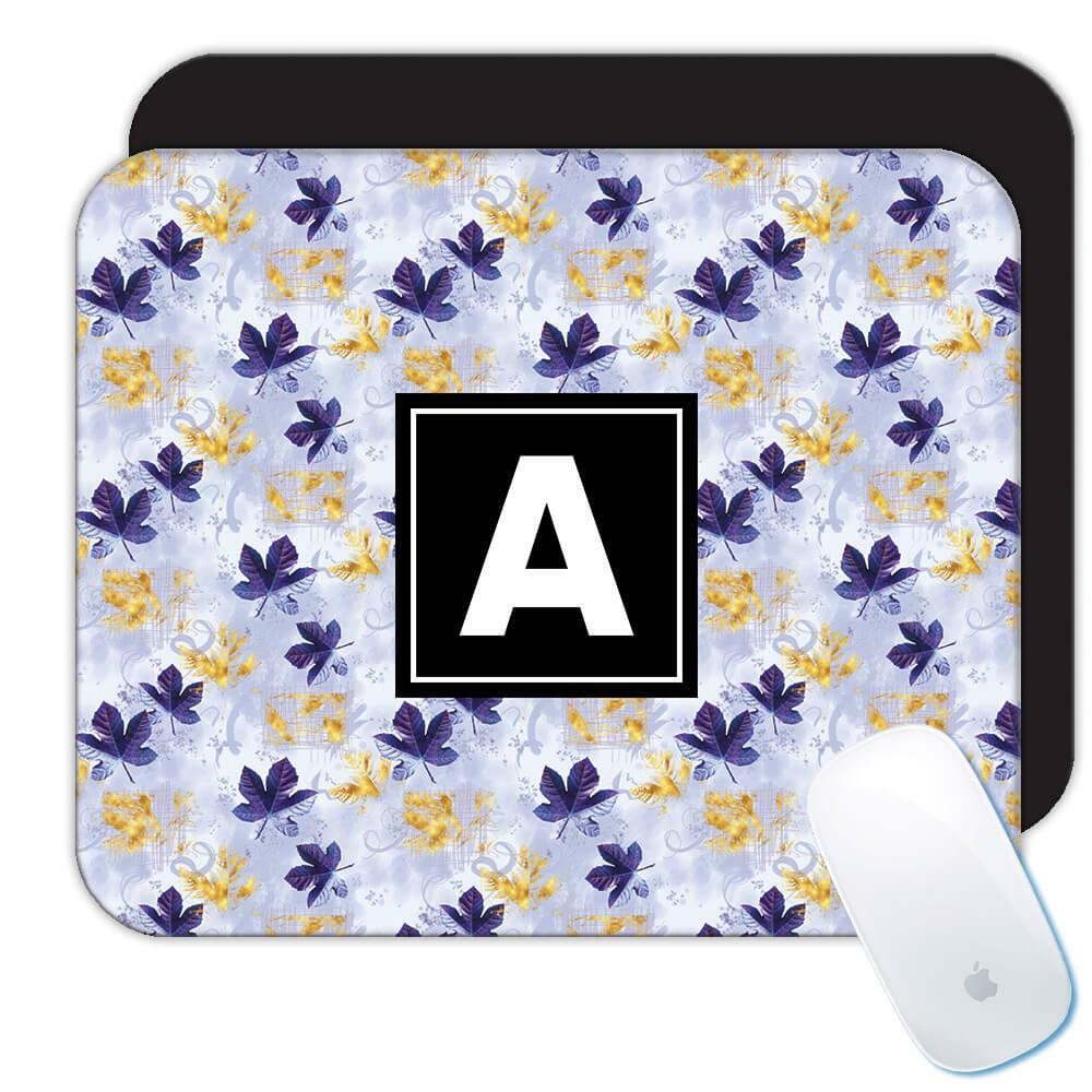 Gift Mousepad : Maple Leaves Pattern Autumn Thanksgiving Plants Condolence