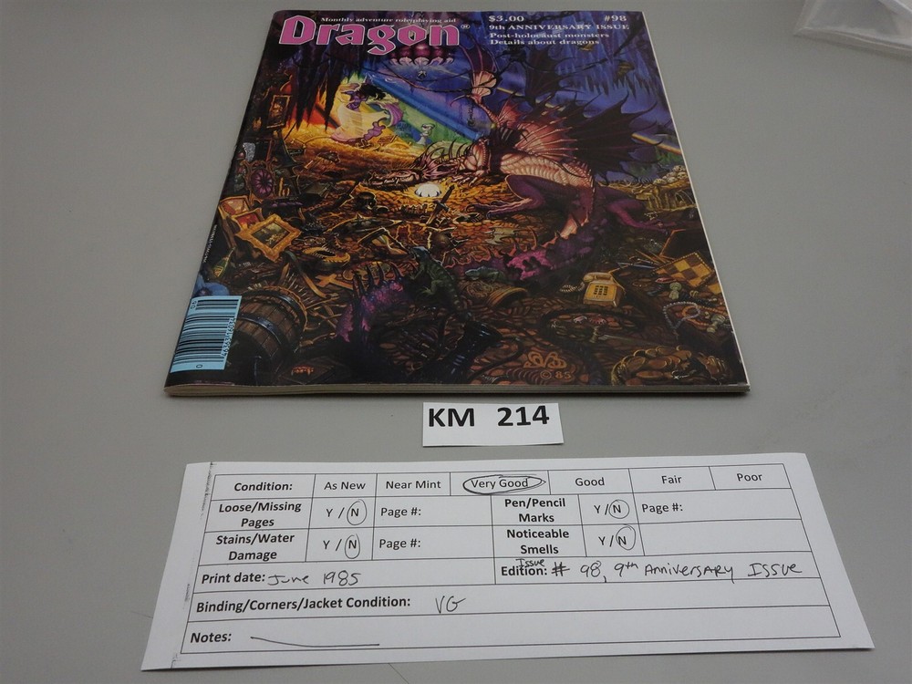 Dragon Magazine: Issue #98 June 1985 (TSR)