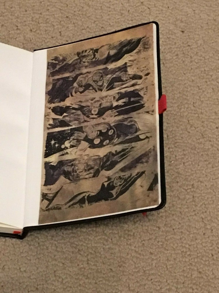 Marvel Leather Notebook w/ Bookmark & Pin