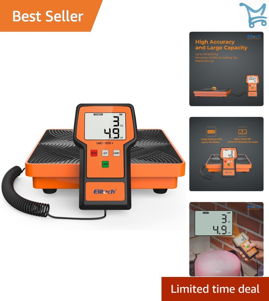 Refrigerant Charging Scale 110Lbs Freon HVAC High Precision Handheld Case