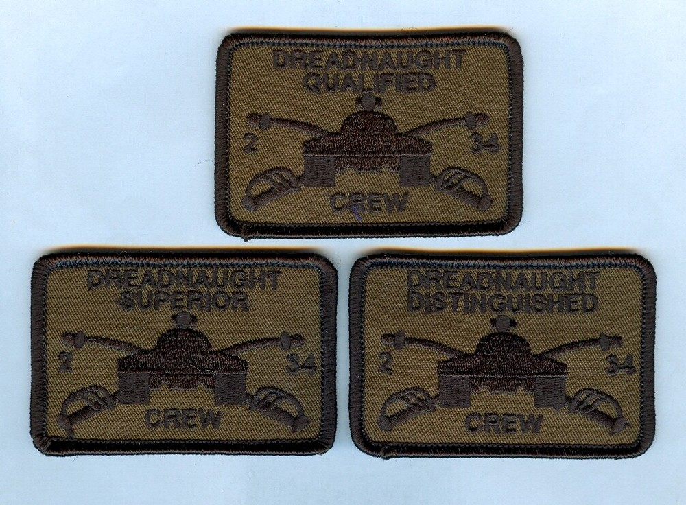 2/34th ARMOR Qualification Patch Set of 3 - OLDER PIECES ... MINT!