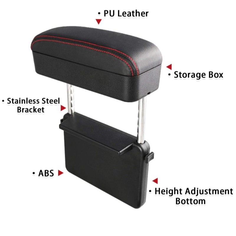 Car Armrest Support Elbow Rest Pad Armrest Extender Adjustable Armrest Height
