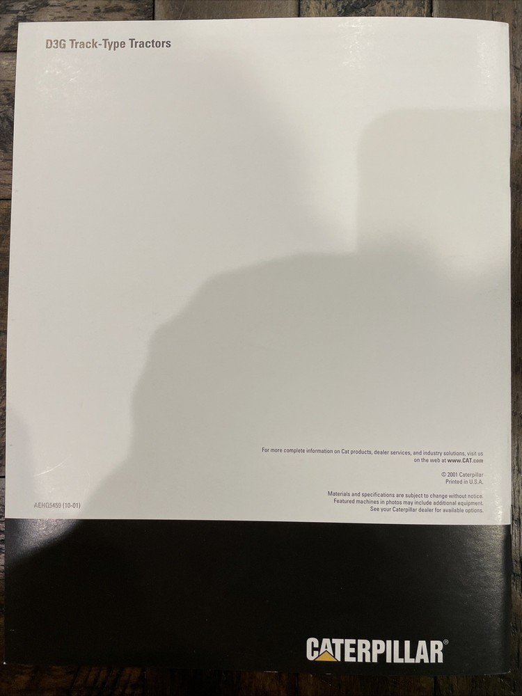 Caterpillar D3G Brochure ‘01