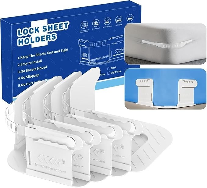 Lock Sheet Holders 4 Pack Bed Sheet Holder - New