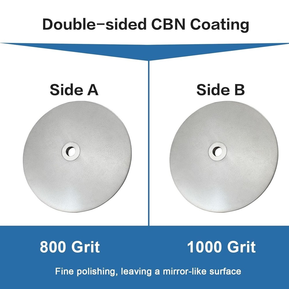 Double-Sided CBN Grinding Disk for Sharpening Woodworking Tools High Speed St...