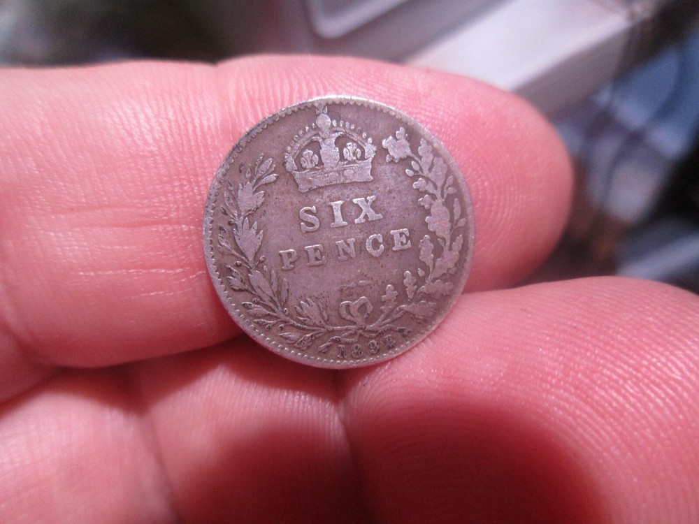 Britain - 1892 Sterling Silver Sixpence - Victoria