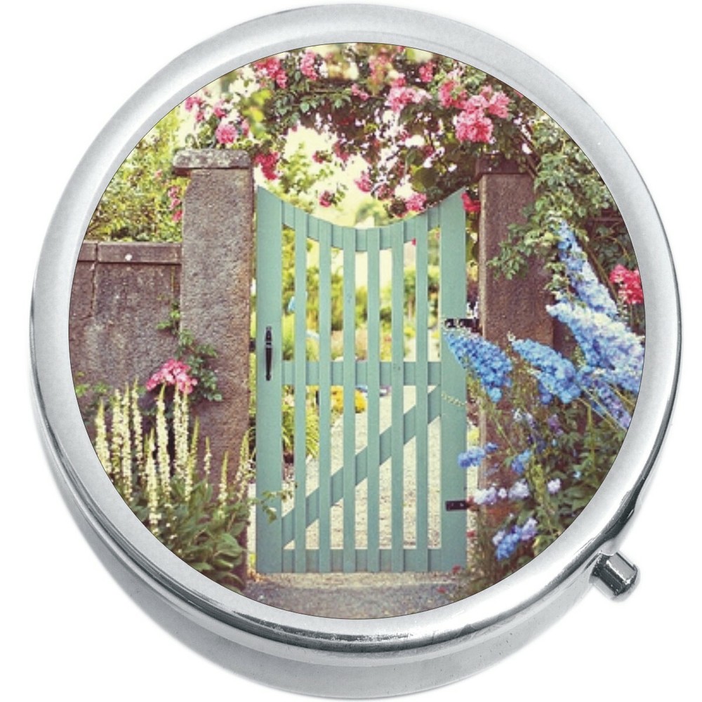 Garden Gate Medicine Vitamin Compact Pill Box