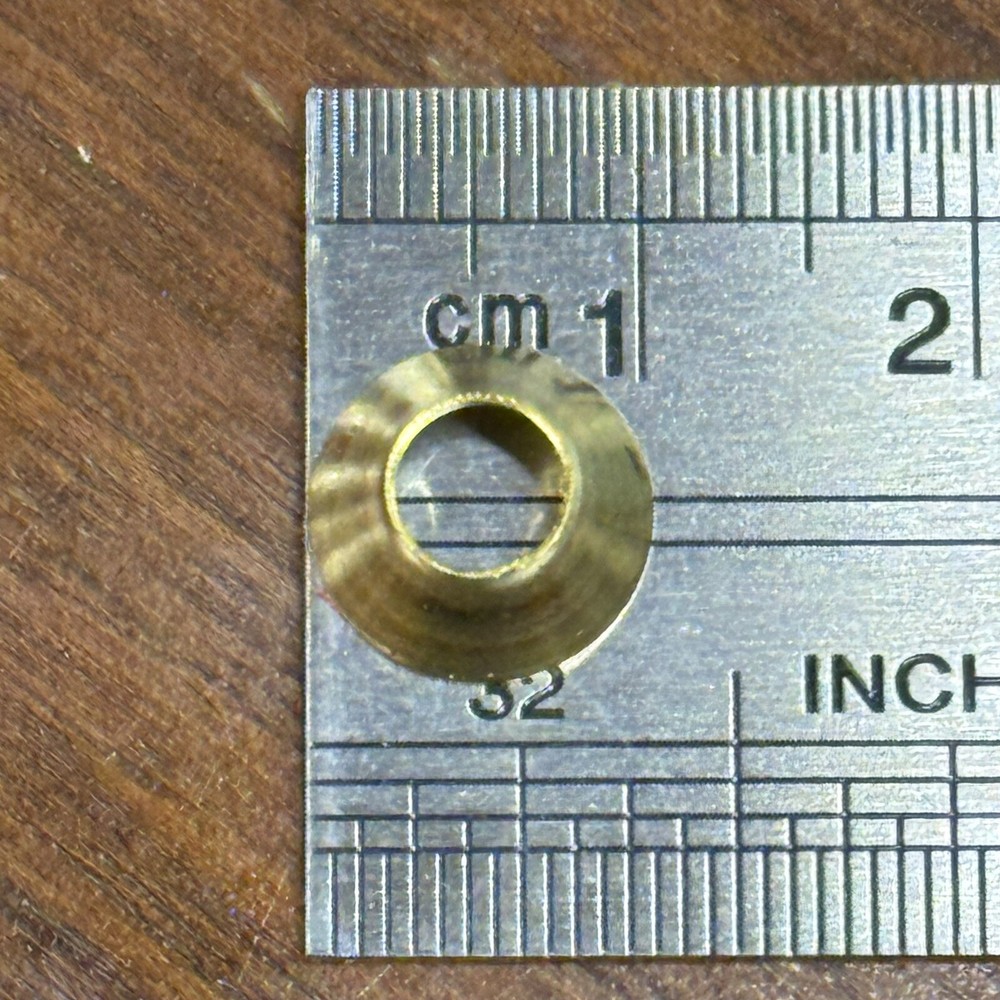 10 Solid Brass Countersunk Washers for #10 Screw
