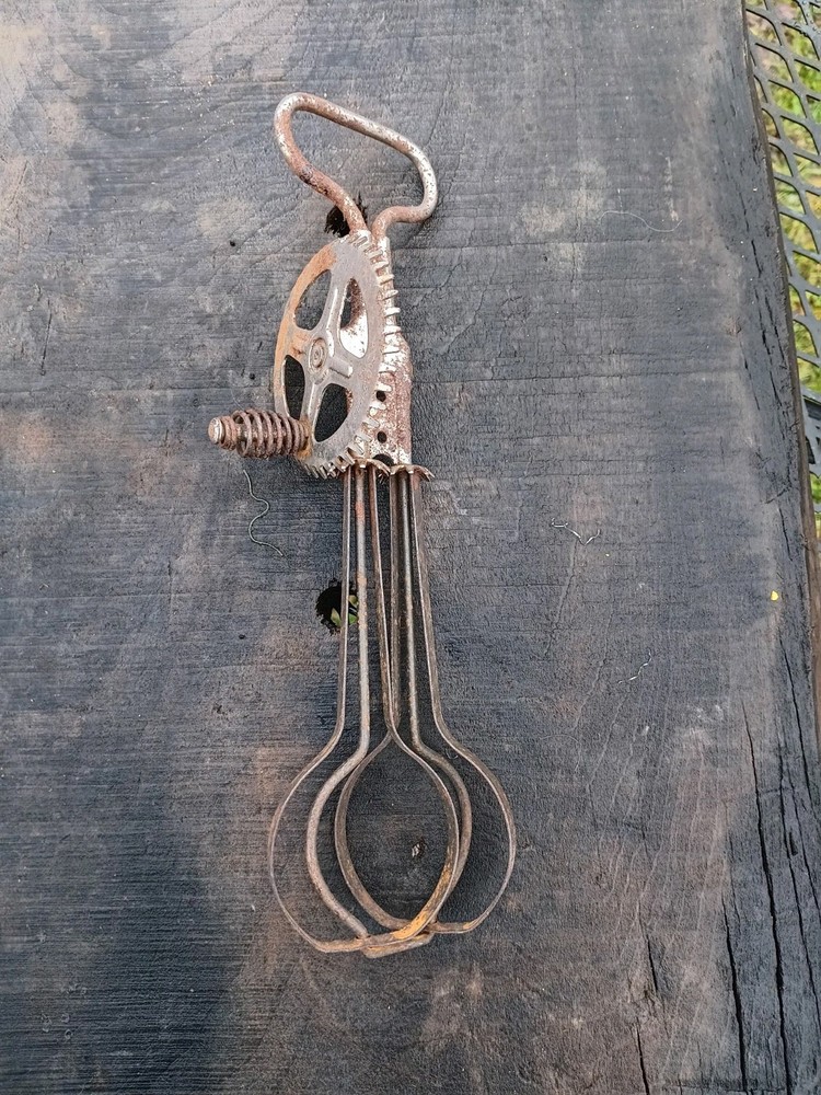 vintage Hand cranking egg beaters USA