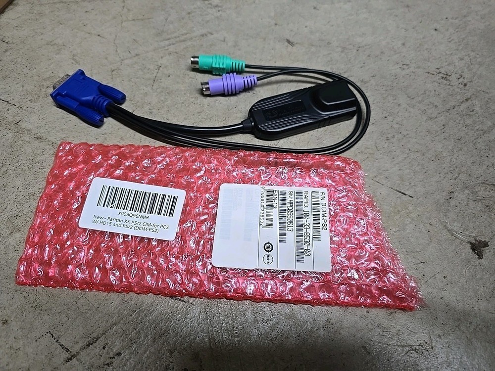 Raritan Computer Interface Module (CIM) for PS/2 Ports KVM Cable Black