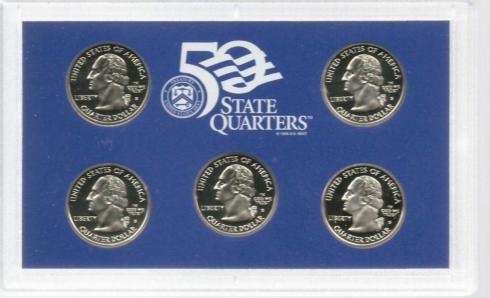 2001-S US PROOF SET - 10 Coins Includes State Quarters