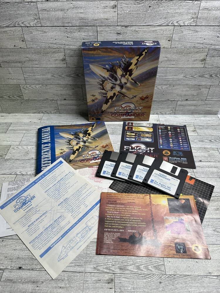 Flight Commander 2 PC Software Game Windows 10 8 7 Vista XP Install, 4 disks