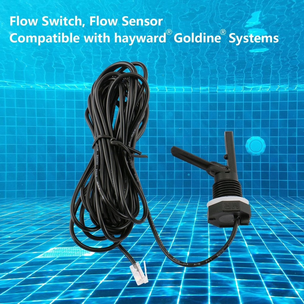 WENGART GLX-FLO-RP Flow Switch with Tee Replacement, 1/2" NPT, Black