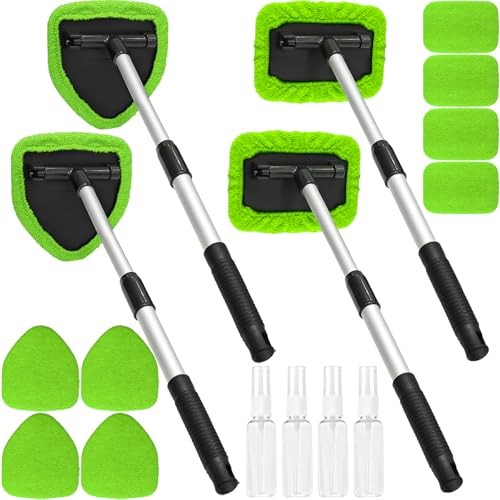 20 Pieces Windshield Cleaner Tool, Inside Car Windshield Cleaning Tool green