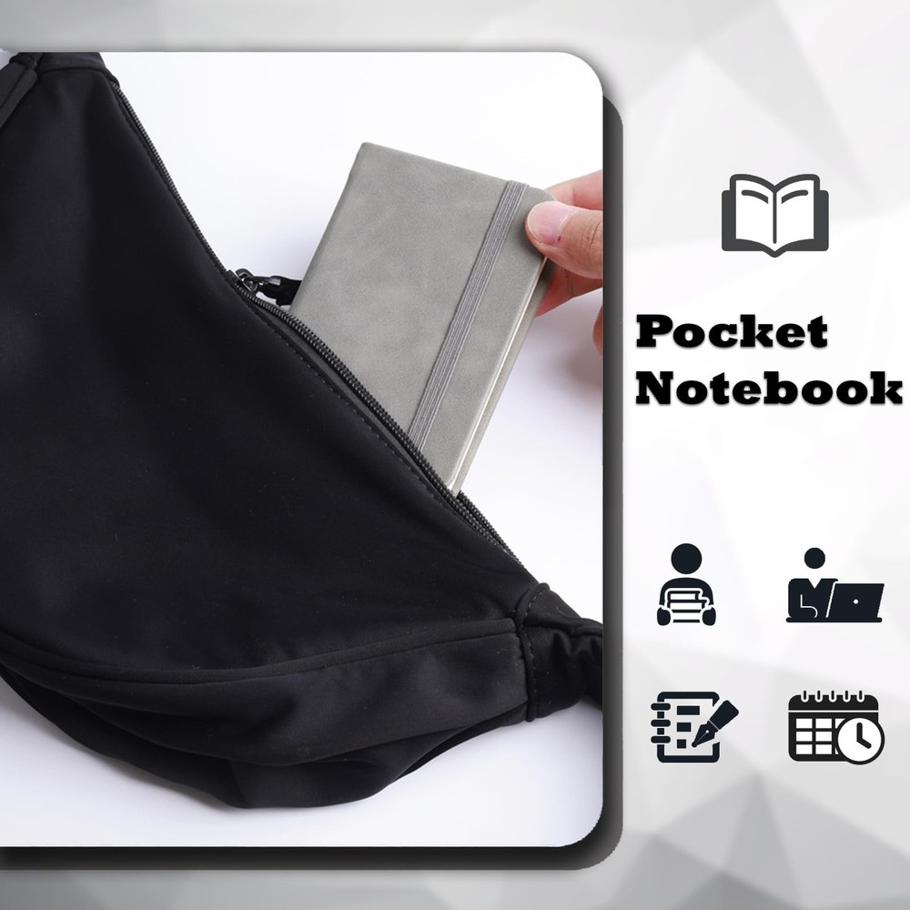 2 Pack Pocket Notebook Hardcover Jounal Notebook Mini Notepad 200 Pages