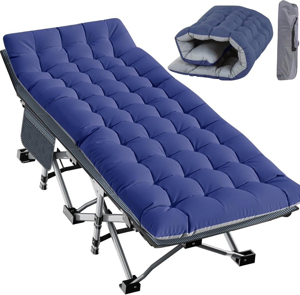 Portable Camp Bed with Padded Sleeping Surface