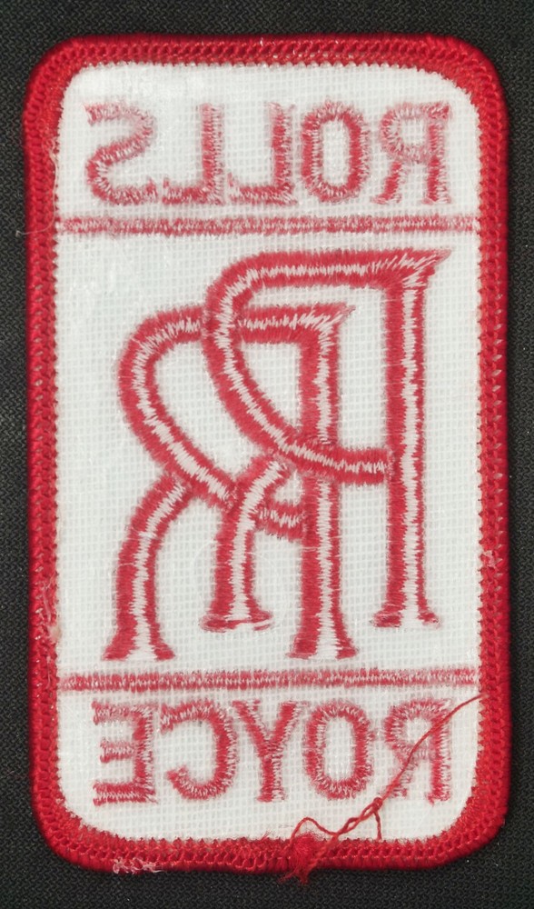 Rolls Royce Red & White Patch 3 1/2" by 2"