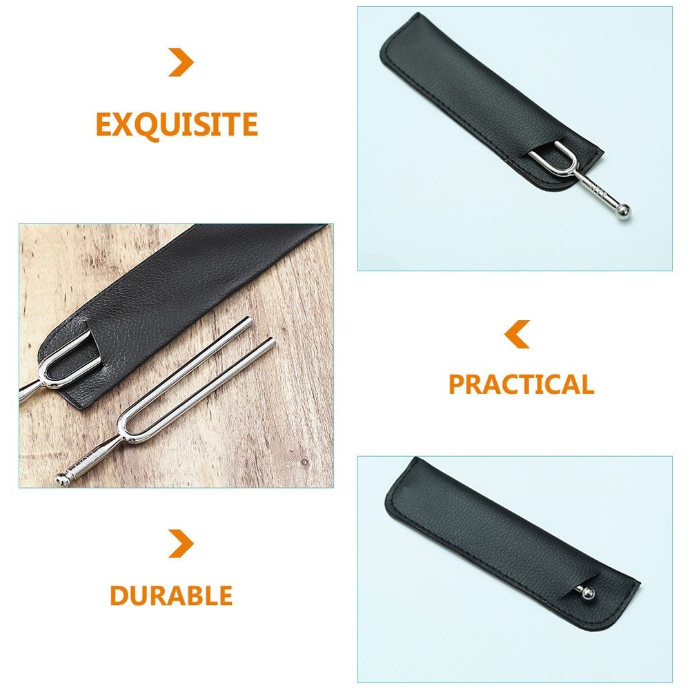 3Pcs Round Tuning Fork Storage Pouches Tuning Fork Storage PU Containers