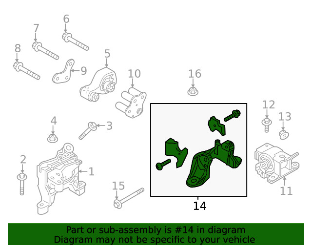 Genuine Mazda Automatic Transmission Mount Bracket KD47-39-08YF